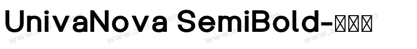 UnivaNova SemiBold字体转换